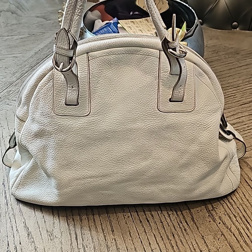 Off white Furla leather purse handbag - Picture 6 of 14